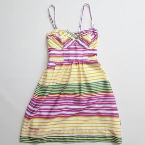 Triple 5 Soul Striped Colorful Strappy Sundress XS